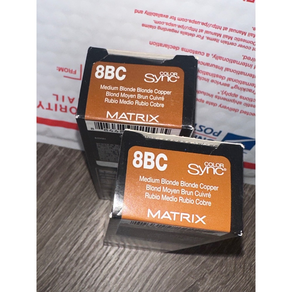 Matrix Color Sync 8BC Medium Blonde Blonde Copper Demi Permanent Hair‎ Dye